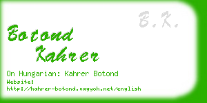 botond kahrer business card
